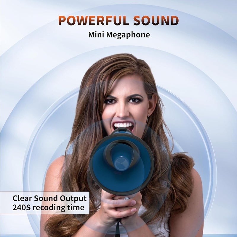Flydot Megaphone with Speaker Microphone Siren and 240-Second Recording Bullhorn Includes Volume Control for Outdoor Events and Crowd Management - Image 5